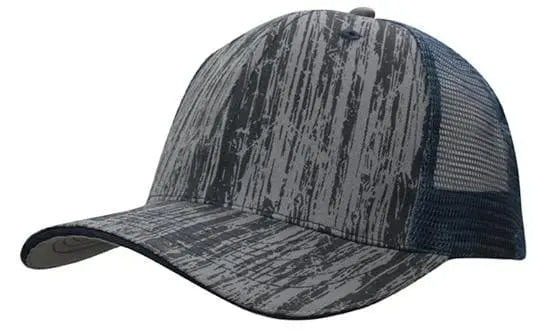 Headwear Woodprint Poly Twill Mesh Cap X12 - 4144 Headwear Professionals